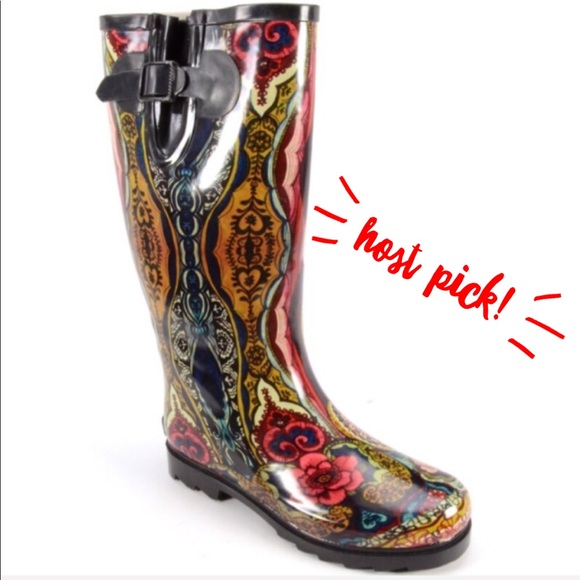 🏅HP🎉 ☔️Rain Boots 🌹🖤NEW IN BOX - Picture 4 of 8